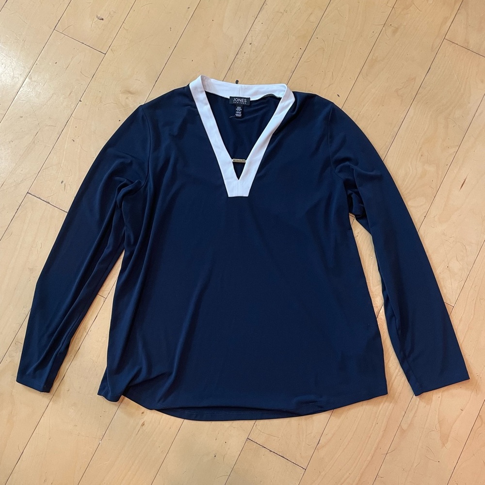 Dark Blue Jones NY Blouse Size Women’s XL